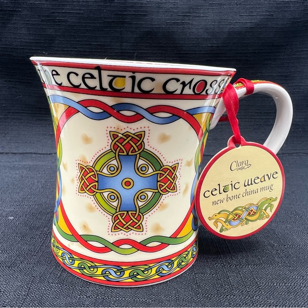 Celtic Weave Bone China Mug - Multicolor